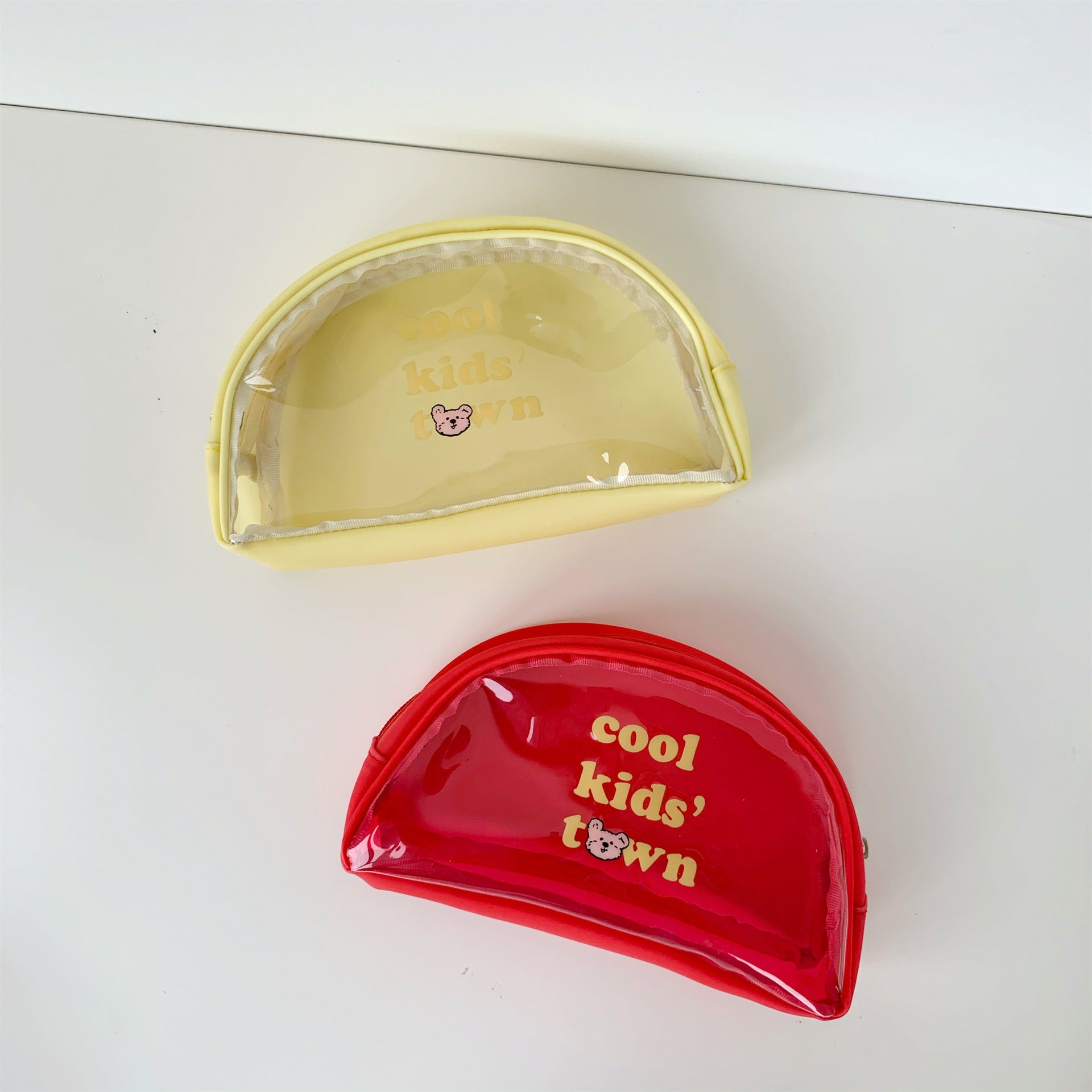 Cute Transparent PVC Letter Print Makeup Bag MK2BW6S10BOB92