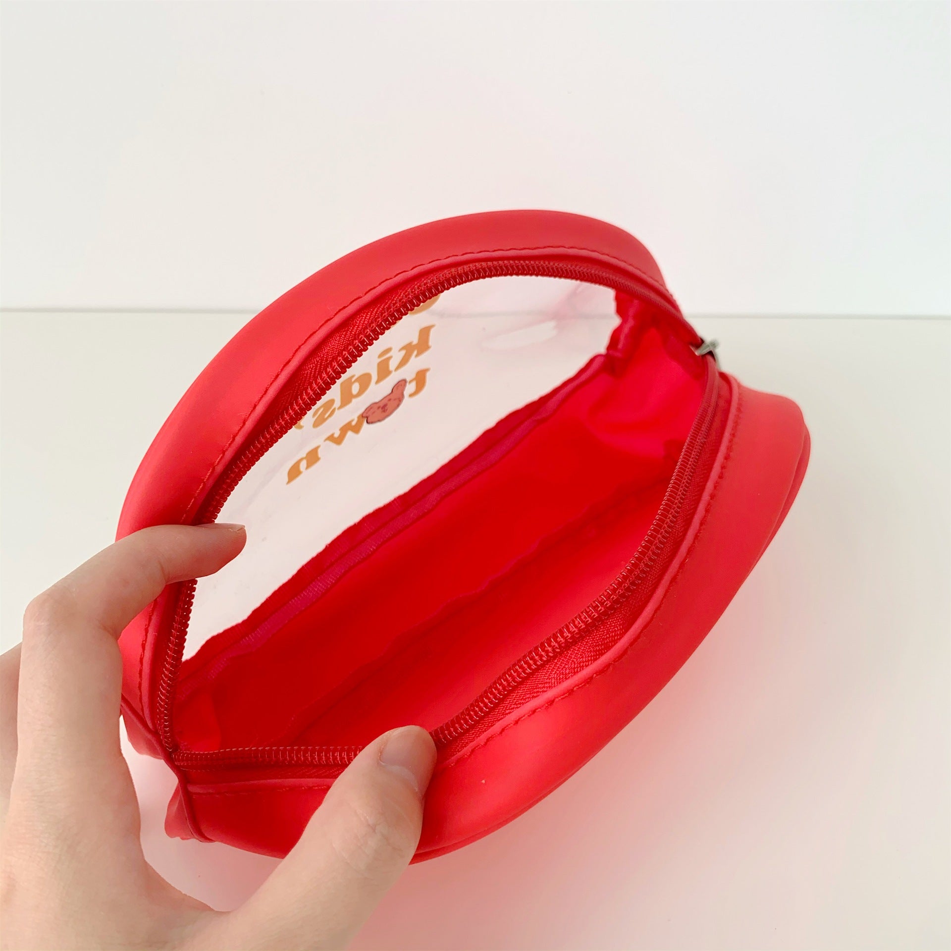 Cute Transparent PVC Letter Print Makeup Bag MK2BW6S10BOB92