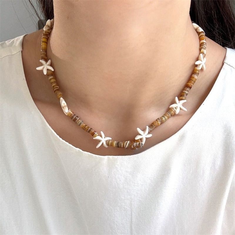 Vintage Starfish Beaded Necklace - DippedShop Wholesale - #6691