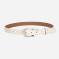 Trendy Unique Metal Buckle Skinny Leather Belt MK2LEEP6W6JBT33