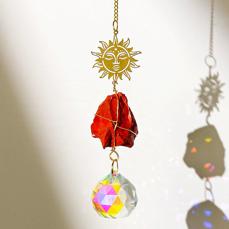 Natural Stone Crystal Ball Suncatcher - DippedShop Wholesale - #0227