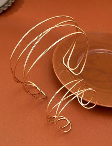 Minimailst Gold Plated Geometr - DippedShop Wholesale - #0355