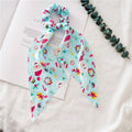Sweet Ribbon Christmas Print Hair Scarf Scrunchie 6W6HSR444