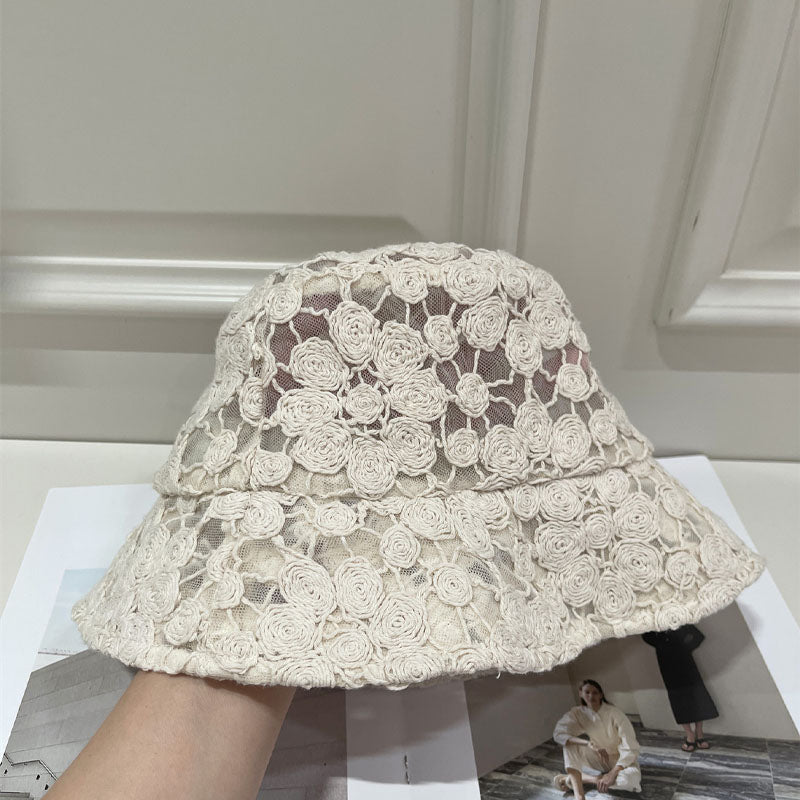 Elegant Mesh Wide Brim Beach Bucket Hat MK2BW6W6HAT77