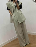 Sleeveless Vest and Pants Set - DippedShop Wholesale - #8387