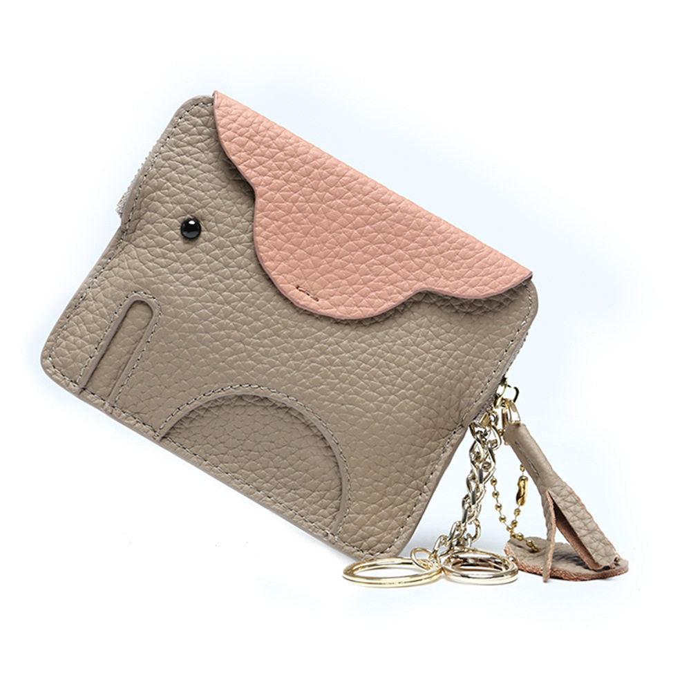 Cute Elephant Leather Mini Coin Purse 6W10BWB303