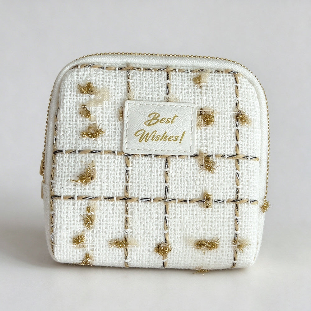 Tweed Jewelry Organizer Pouch - DippedShop Wholesale - #7107