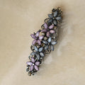 Rhinestone Flower Hair Barrette - DippedShop Wholesale - #5331