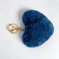 Faux Fur Heart Keychain - DippedShop Wholesale - #3971