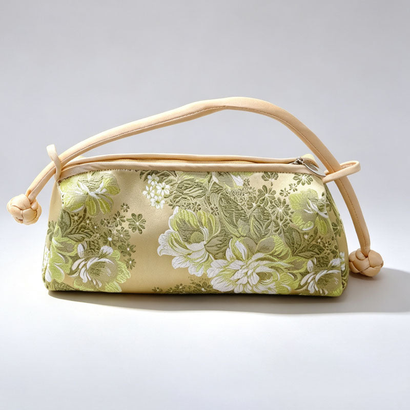 Elegant Floral Jacquard Color Block Handbag 6S10BBG1556