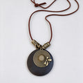Wooden Hat Pendant Necklace - DippedShop Wholesale - #3987