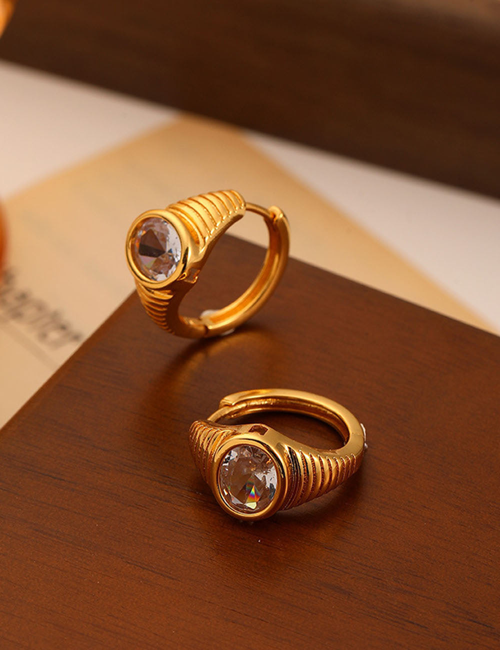 Gold Plated Hoop Earrings - DippedShop Wholesale - #6755