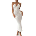Hollow Out Flower Maxi Dress - DippedShop Wholesale - #3843