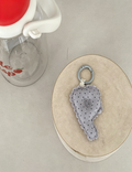 Stylish Floral Print Letters Shape Bag Charm 6W10BBC424