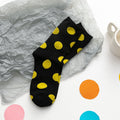 Polka Dot Jacquard Crew Socks - DippedShop Wholesale - #6019