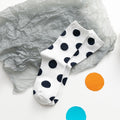 Polka Dot Jacquard Crew Socks - DippedShop Wholesale - #4947