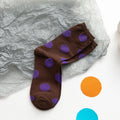Polka Dot Jacquard Crew Socks - DippedShop Wholesale - #0483
