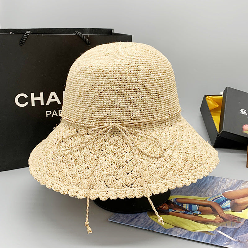 Minimalist Foldable Straw Hat - DippedShop Wholesale - #1587