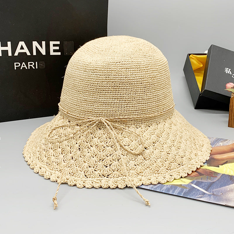 Minimalist Foldable Straw Hat - DippedShop Wholesale - #8819
