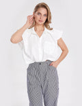 Sleeveless Lapel V-Neck Shirt - DippedShop Wholesale - #0739