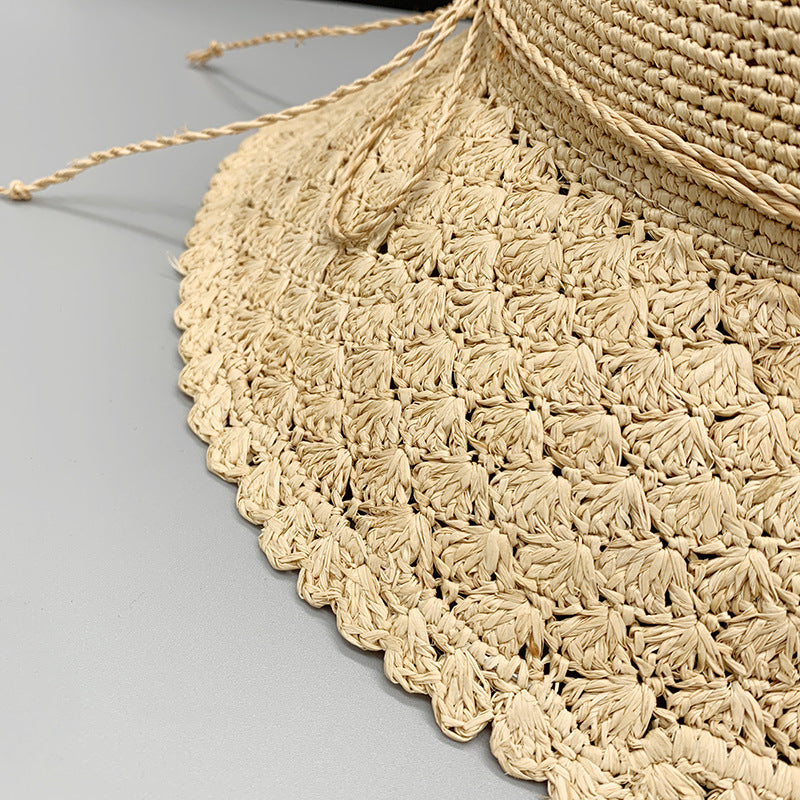 Minimalist Foldable Straw Hat - DippedShop Wholesale - #2659
