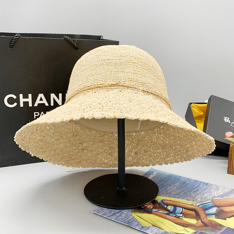 Minimalist Foldable Straw Hat - DippedShop Wholesale - #4355