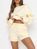 Solid Sweatshirt Short Set - DippedShop Wholesale - #4211
