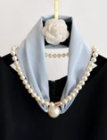 Elegant Magnetic Pearl Chain Necklace Scarf MK2BLW6W6NSI79