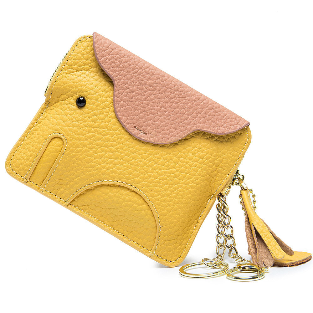 Cute Elephant Leather Mini Coin Purse 6W10BWB303