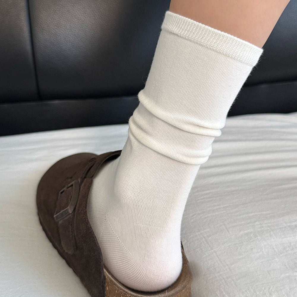 Cotton Slouchy Crew Socks - DippedShop Wholesale - #0099