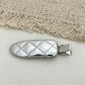 Minimalist PU Leather No-Crease Snap Hair Clip 6W6HCP1621