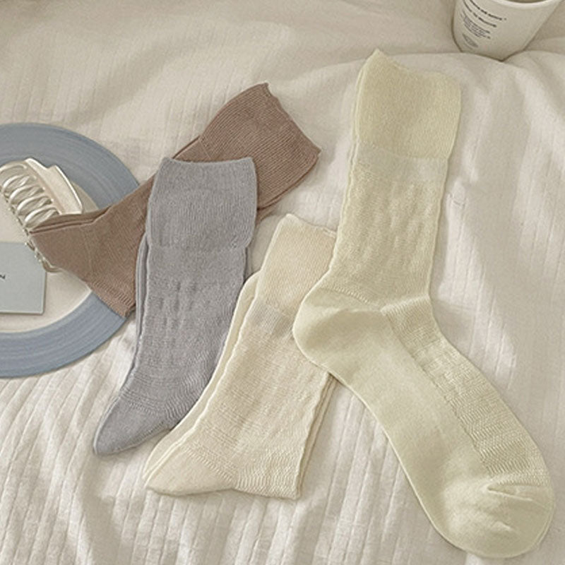 Casual Mesh Crew Socks - DippedShop Wholesale - #5107