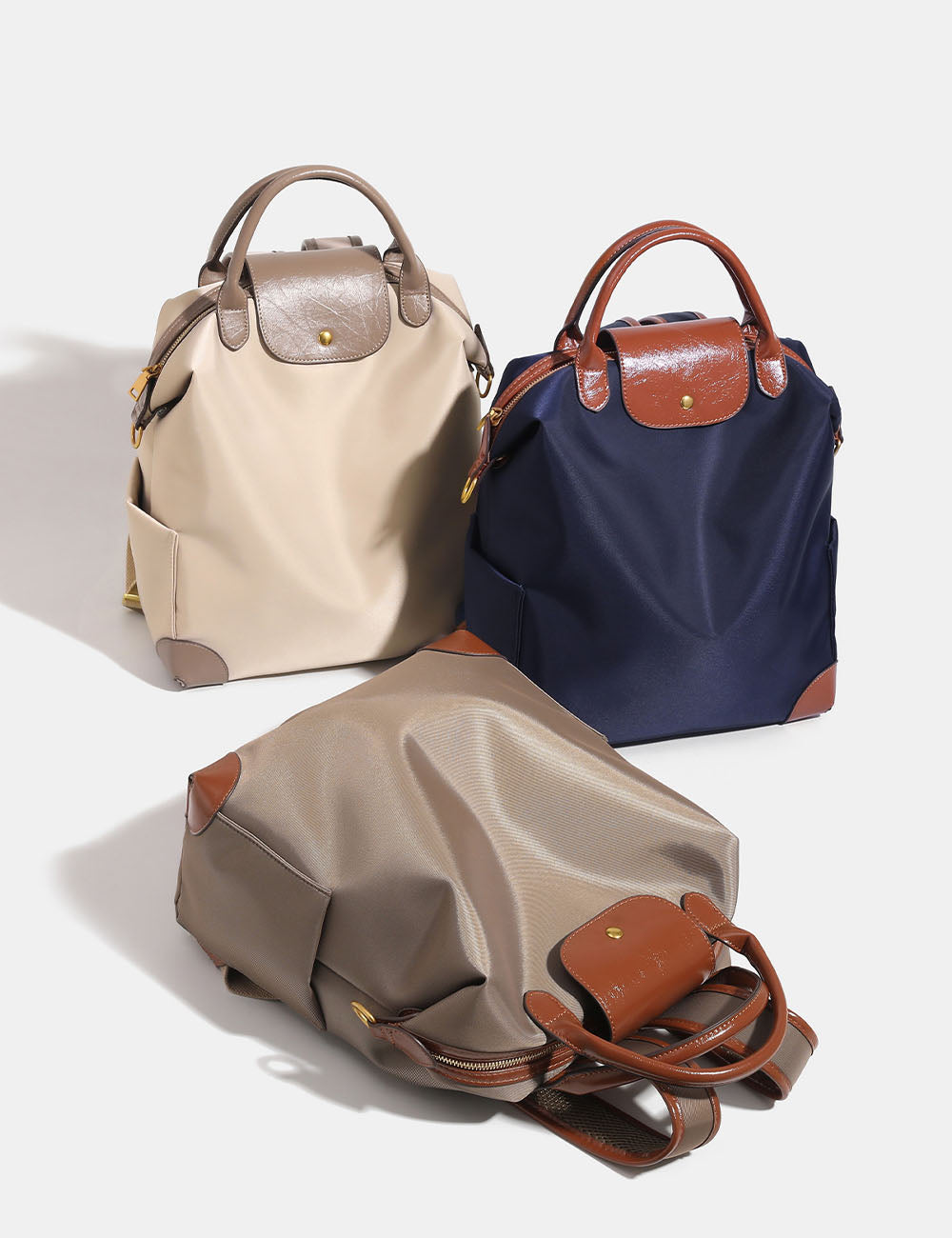 Color Block Nylon Backpacks - DippedShop Wholesale - #2403