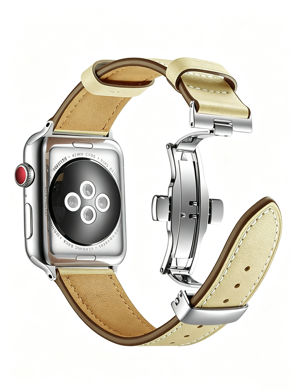 Simple Solid Color PU Leather Watch Band 6W6JWA118
