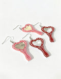 Heart Mirror Hook Earrings - DippedShop Wholesale - #8899