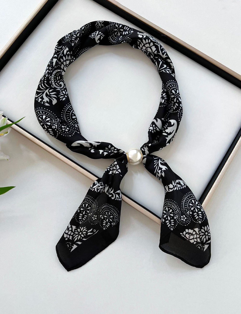 Color Block Silk Scarf - DippedShop Wholesale - #1699