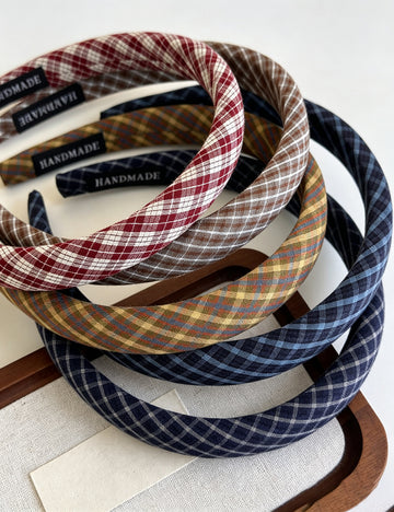 Vintage Plaid Print No-Slip Headband 6W6HBD405