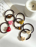 Vintage Heart Acrylic High Elastic Scrunchies 6W6HSR485