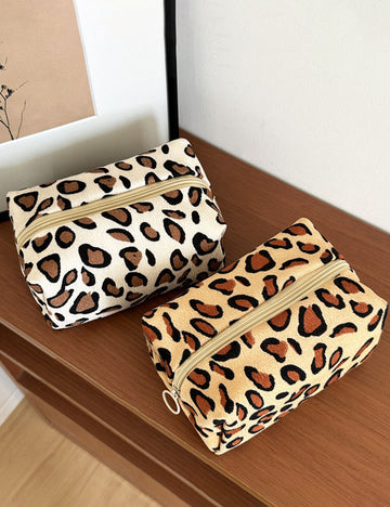 Vintage Leopard Pattern Lightweight Makeup Bag MK2BW6S10BOB67