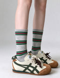 Stylish Color Block Striped Knit Socks 6W8FSO1009