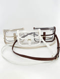 Trendy Transparent Leopard Print Square Crossbody Bag 6W10BBG1966
