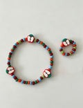 Funny Apple Charm Colorful Beaded Bracelet 6W6JBR380
