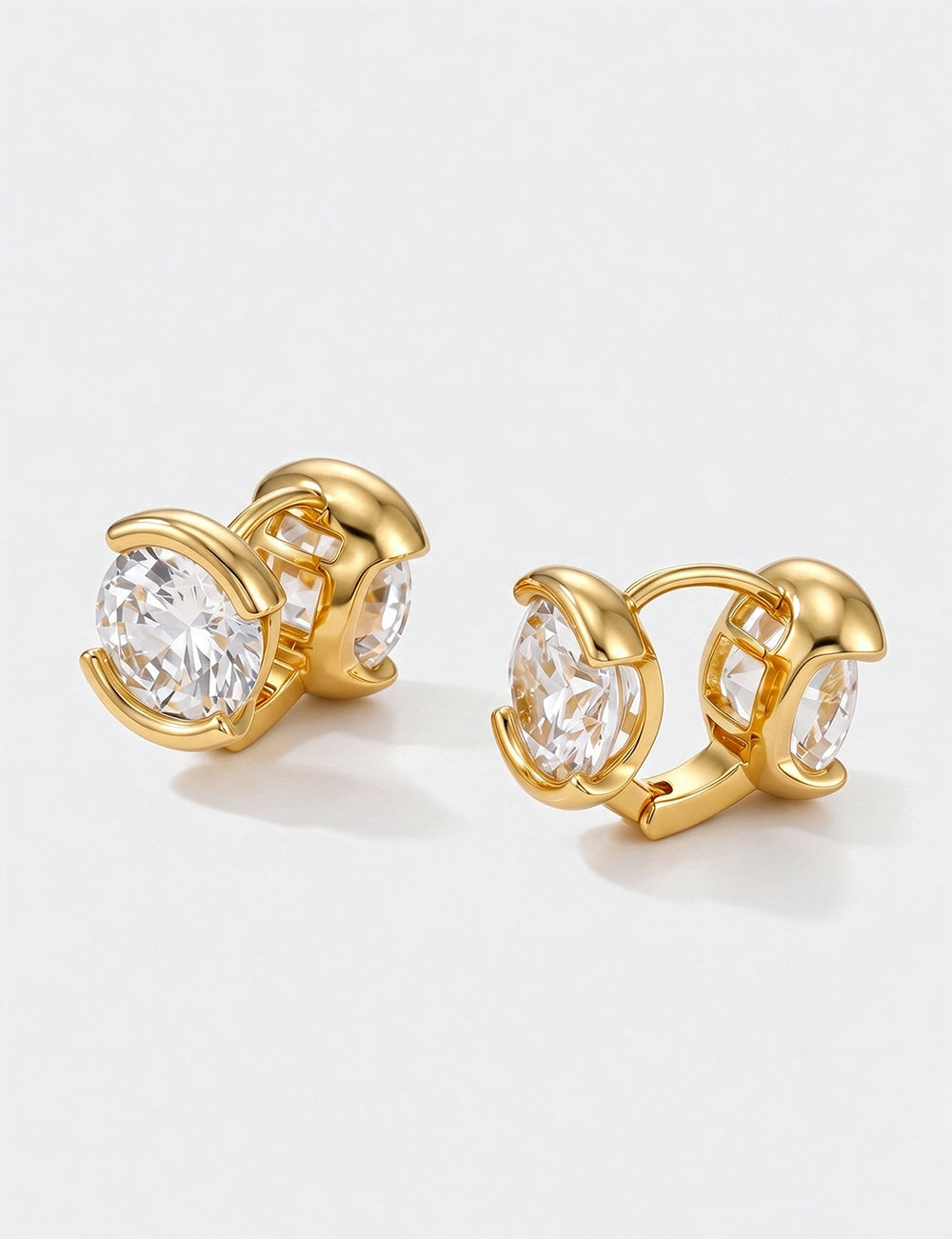 Cubic Zircon Hoop Earrings - DippedShop Wholesale - #1283
