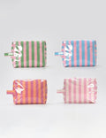 Fashion Color Block Striped Portable Makeup Bag MK2BW6S10BOB64