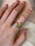 Double Rhinestone Ring - DippedShop Wholesale - #8579