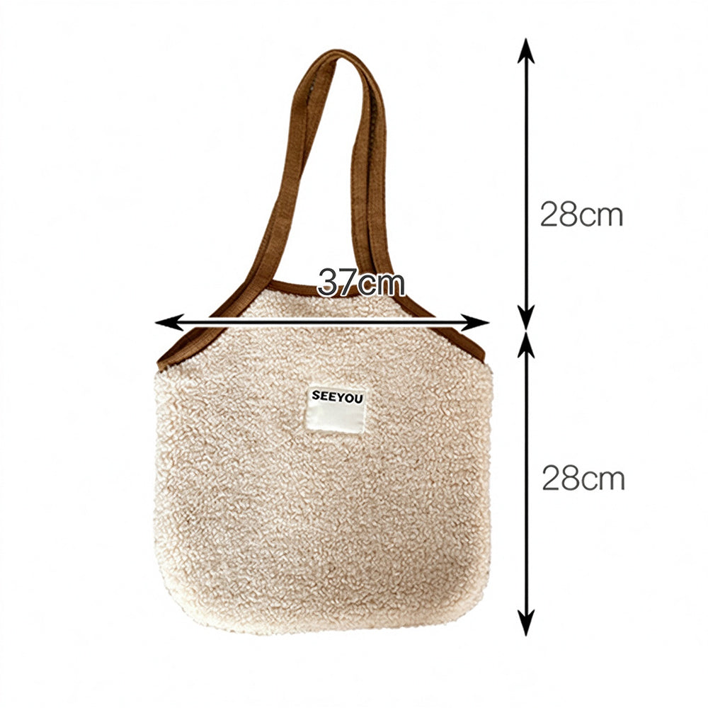 Plush Polka Dot Tote Bag - DippedShop Wholesale - #2467