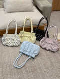Fresh Polka Dots Bowknot Ruffled Underarm Bag 6W10BBG1381