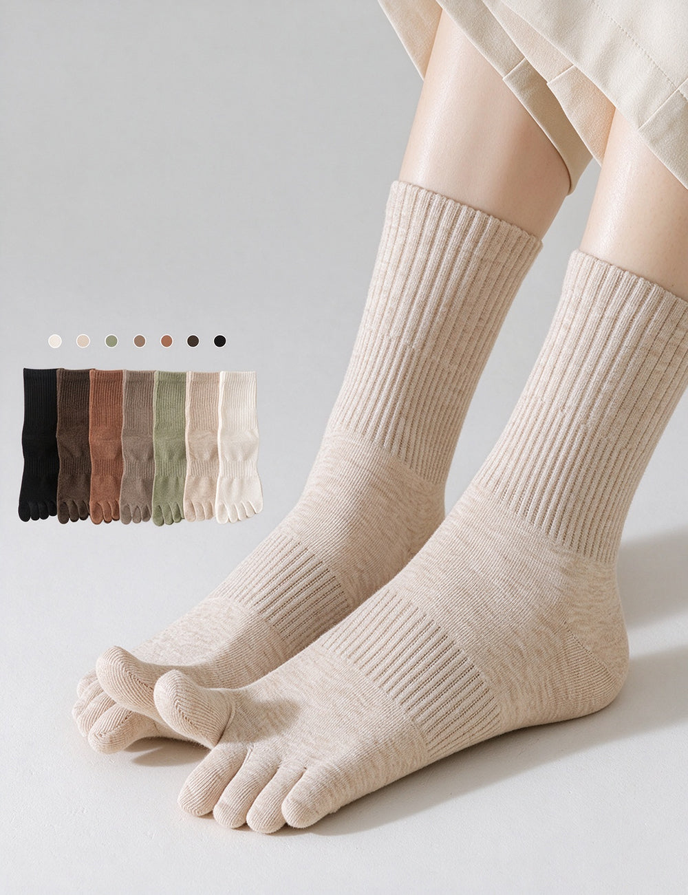 Crew Five Finger Socks - DippedShop Wholesale - #6963