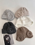 3D Flower Knit Beanie - DippedShop Wholesale - #7459