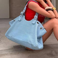 Minimalist Solid Color Large Capacity Tote Bag 6W10BBG1319